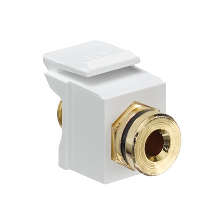 Leviton COAXIAL CONNECTORS COUPLER BANANA JACK BLACK STRIPE WHITE 40837-BWE